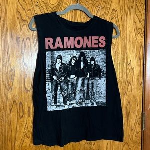 Ramones black cotton tank top